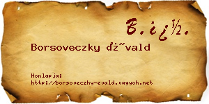 Borsoveczky Évald névjegykártya